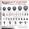 Service Caster 6'' Thermo Rubber Wheel Swivel 7/16'' Grip Ring Stem Caster with Brake SCC-GR20S614-TPRB-TLB-716138 - alternate 4